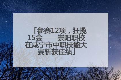参赛12项，狂揽15金——崇阳职校在咸宁市中职技能大赛斩获佳绩