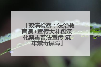 双清检察：法治教育课+宣传大礼包深化禁毒普法宣传 筑牢禁毒屏障