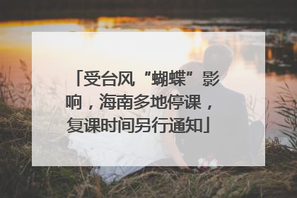 受台风“蝴蝶”影响，海南多地停课，复课时间另行通知