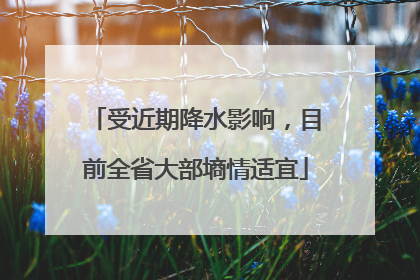 受近期降水影响，目前全省大部墒情适宜