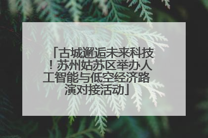 古城邂逅未来科技！苏州姑苏区举办人工智能与低空经济路演对接活动