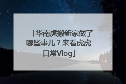 华南虎搬新家做了哪些事儿？来看虎虎日常Vlog