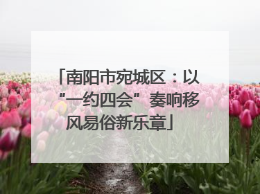 南阳市宛城区：以“一约四会”奏响移风易俗新乐章