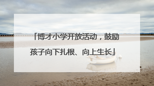博才小学开放活动，鼓励孩子向下扎根、向上生长