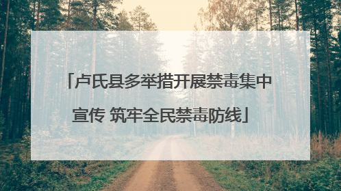 卢氏县多举措开展禁毒集中宣传 筑牢全民禁毒防线