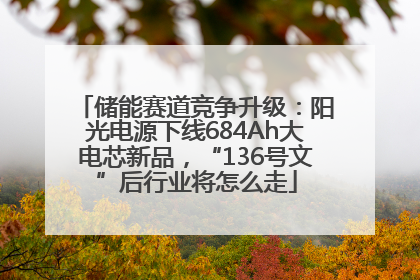 储能赛道竞争升级：阳光电源下线684Ah大电芯新品，“136号文”后行业将怎么走