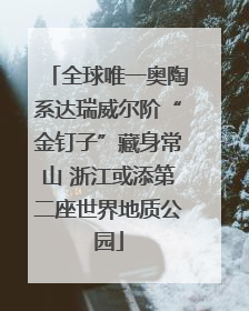 全球唯一奥陶系达瑞威尔阶“金钉子”藏身常山 浙江或添第二座世界地质公园