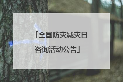 全国防灾减灾日咨询活动公告