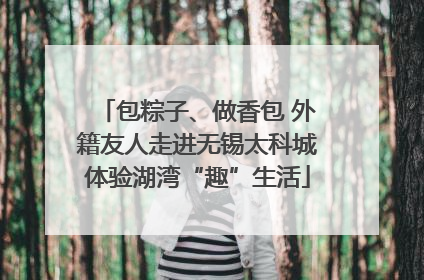 包粽子、做香包 外籍友人走进无锡太科城体验湖湾“趣”生活