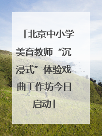 北京中小学美育教师“沉浸式”体验戏曲工作坊今日启动