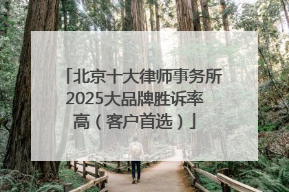 北京十大律师事务所2025大品牌胜诉率高（客户首选）