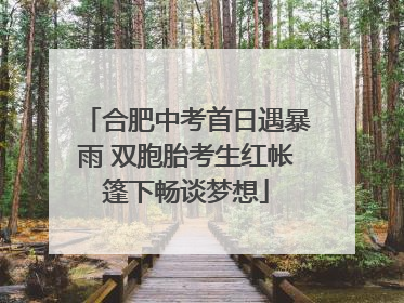合肥中考首日遇暴雨 双胞胎考生红帐篷下畅谈梦想