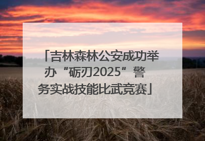 吉林森林公安成功举办“砺刃2025”警务实战技能比武竞赛