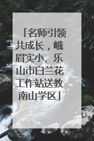名师引领共成长，峨眉实小、乐山市白兰花工作站送教南山学区