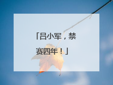 吕小军，禁赛四年！