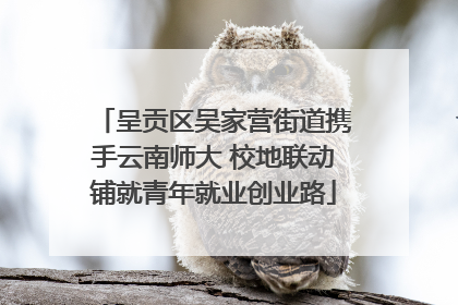 呈贡区吴家营街道携手云南师大 校地联动铺就青年就业创业路