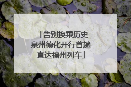 告别换乘历史 泉州德化开行首趟直达福州列车