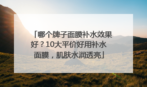 哪个牌子面膜补水效果好？10大平价好用补水面膜，肌肤水润透亮