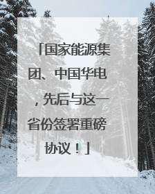国家能源集团、中国华电，先后与这一省份签署重磅协议！