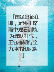 国足出征在即，足协主席雨中观看训练为球队打气，王钰栋期待全力冲击印尼队