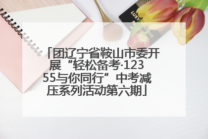 团辽宁省鞍山市委开展“轻松备考·12355与你同行”中考减压系列活动第六期