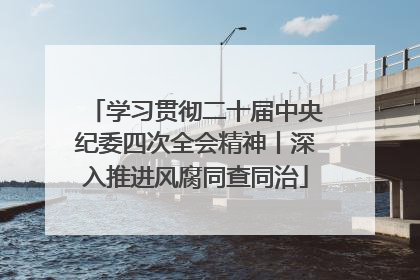学习贯彻二十届中央纪委四次全会精神丨深入推进风腐同查同治
