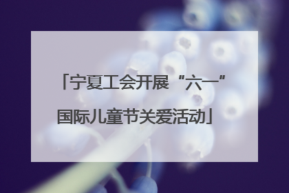 宁夏工会开展“六一”国际儿童节关爱活动