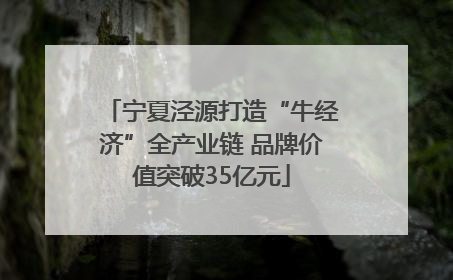 宁夏泾源打造“牛经济”全产业链 品牌价值突破35亿元