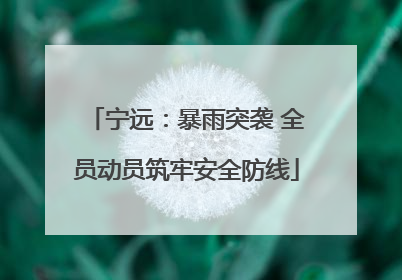 宁远：暴雨突袭 全员动员筑牢安全防线