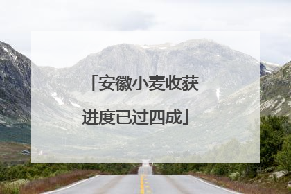 安徽小麦收获进度已过四成