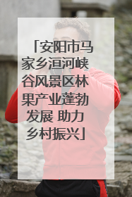 安阳市马家乡洹河峡谷风景区林果产业蓬勃发展 助力乡村振兴