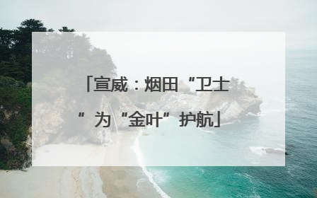 宣威：烟田“卫士”为“金叶”护航