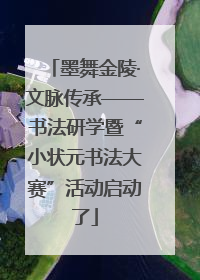 墨舞金陵·文脉传承——书法研学暨“小状元书法大赛”活动启动了