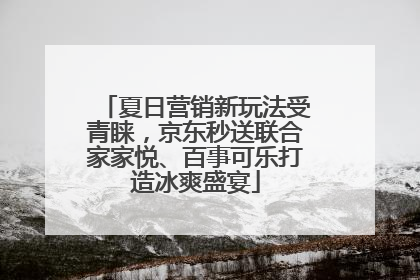 夏日营销新玩法受青睐，京东秒送联合家家悦、百事可乐打造冰爽盛宴