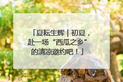 夏耘生辉｜初夏，赴一场“西瓜之乡”的清凉邀约吧！