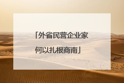 外省民营企业家何以扎根商南