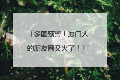 多图预警！厦门人的朋友圈又火了！