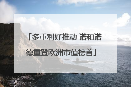 多重利好推动 诺和诺德重登欧洲市值榜首