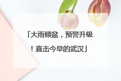 大雨倾盆，预警升级！直击今早的武汉