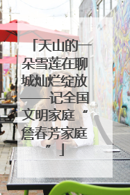 天山的一朵雪莲在聊城灿烂绽放——记全国文明家庭“詹春芳家庭”