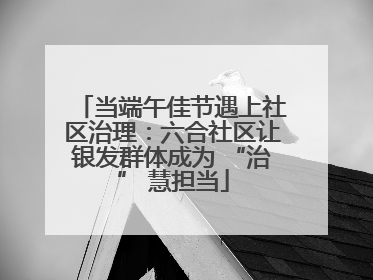 当端午佳节遇上社区治理：六合社区让银发群体成为 “治” 慧担当