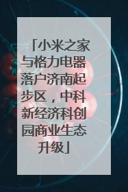 小米之家与格力电器落户济南起步区，中科新经济科创园商业生态升级