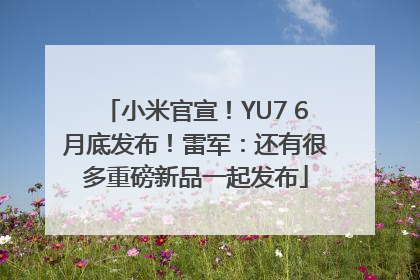 小米官宣！YU7 6月底发布！雷军：还有很多重磅新品一起发布