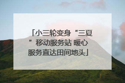 小三轮变身“三夏”移动服务站 暖心服务直达田间地头