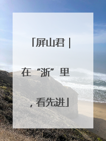 屏山君｜在“浙”里，看先进