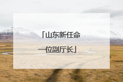 山东新任命一位副厅长