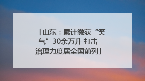 山东：累计缴获“笑气”30余万升 打击治理力度居全国前列