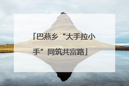 巴燕乡“大手拉小手”同筑共富路