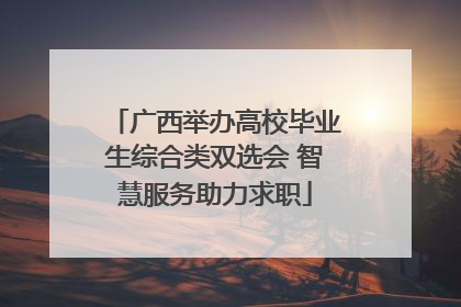 广西举办高校毕业生综合类双选会 智慧服务助力求职