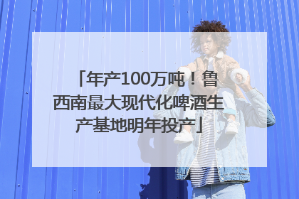 年产100万吨！鲁西南最大现代化啤酒生产基地明年投产